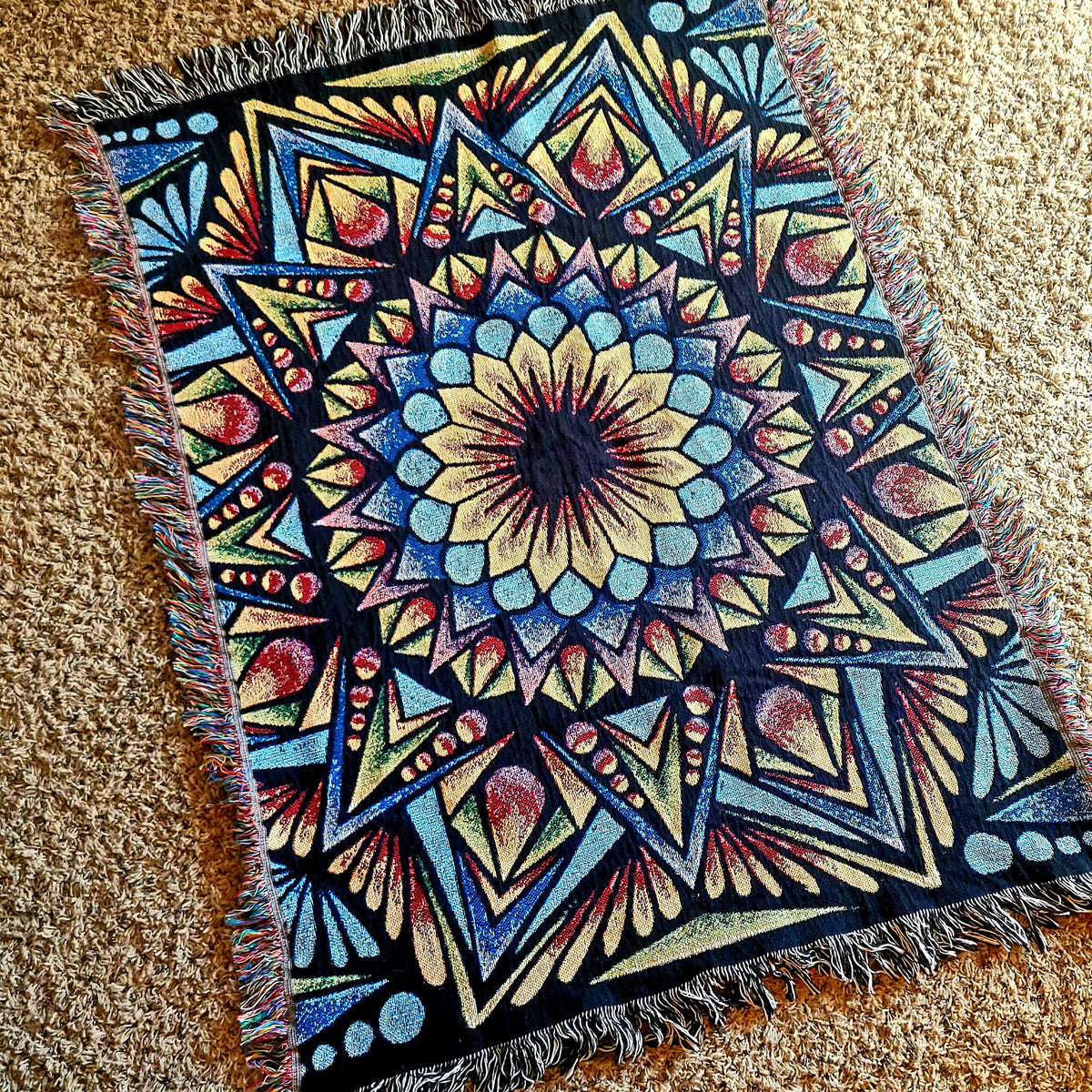 Flower Mandala Woven Blanket – BlindWise Designs