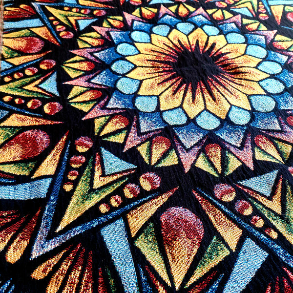 Flower Mandala Woven Blanket