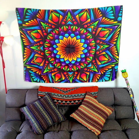 Flower Mandala Tapestry